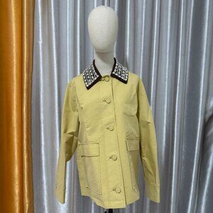 Veronica Beard Arlen Dickey crystal-embellished coated-cotton coat